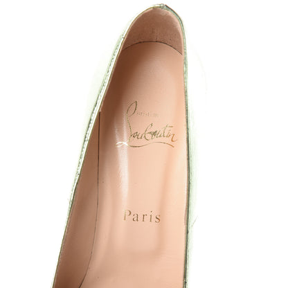 Christian Louboutin Metallizzato Nappa Fifi 100 Pumps 39 Verde 5 of 10