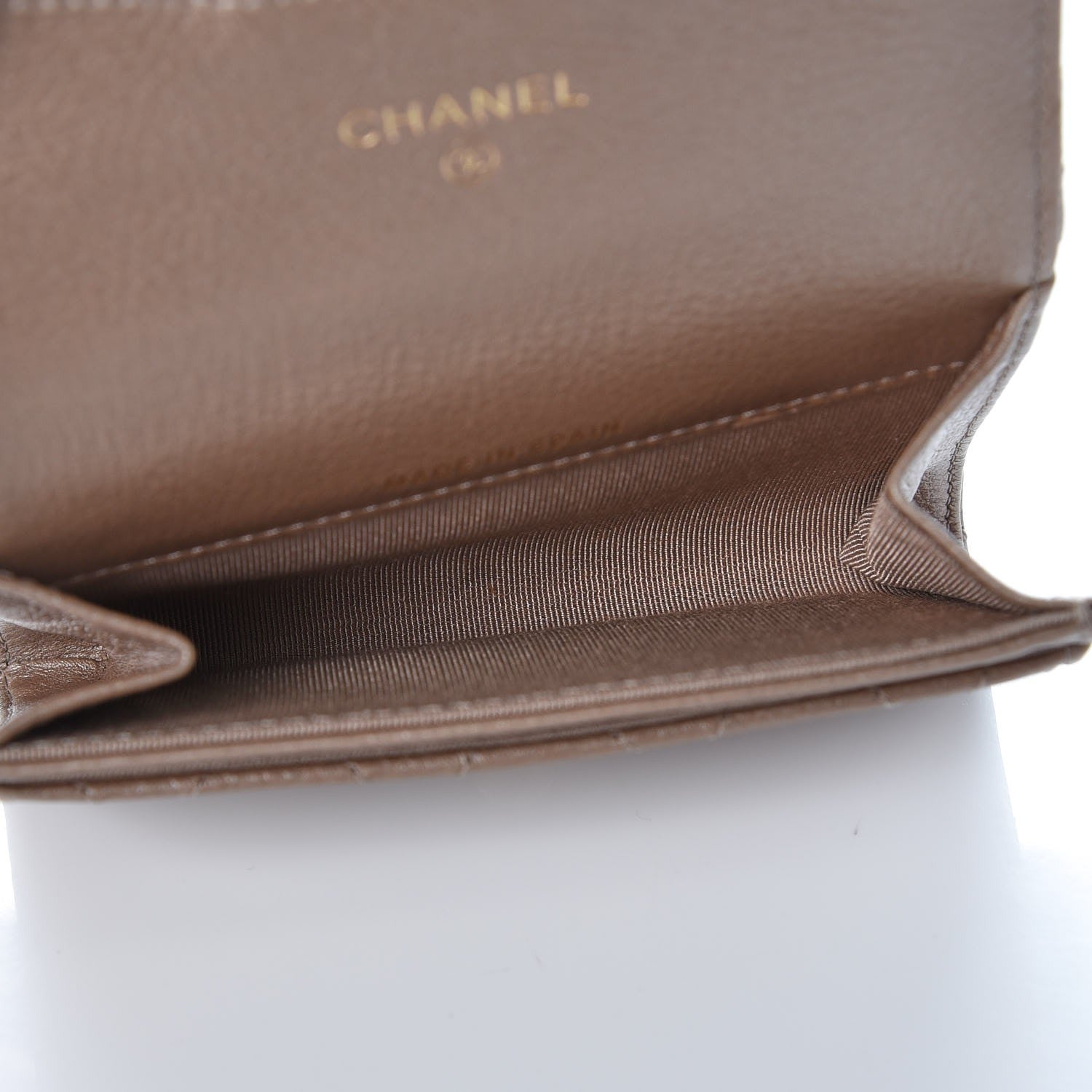 Chanel Metallic Calfskin Quilted Reissue Card Holder Wallet Gold 5 of 9