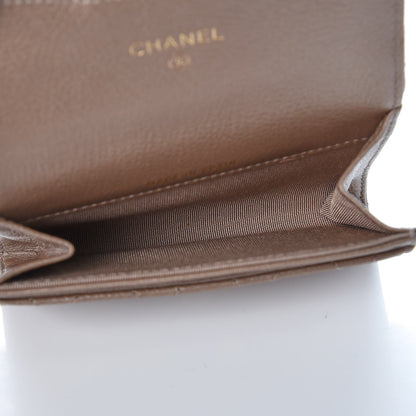 Chanel Metallic Calfskin Quilted Reissue Card Holder Wallet Gold 5 of 9