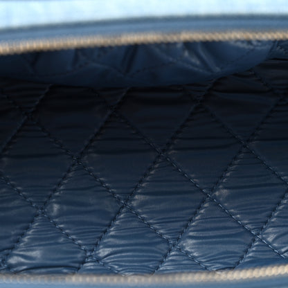 Chanel Denim Quilted Toiletry Case Blue 5 of 8