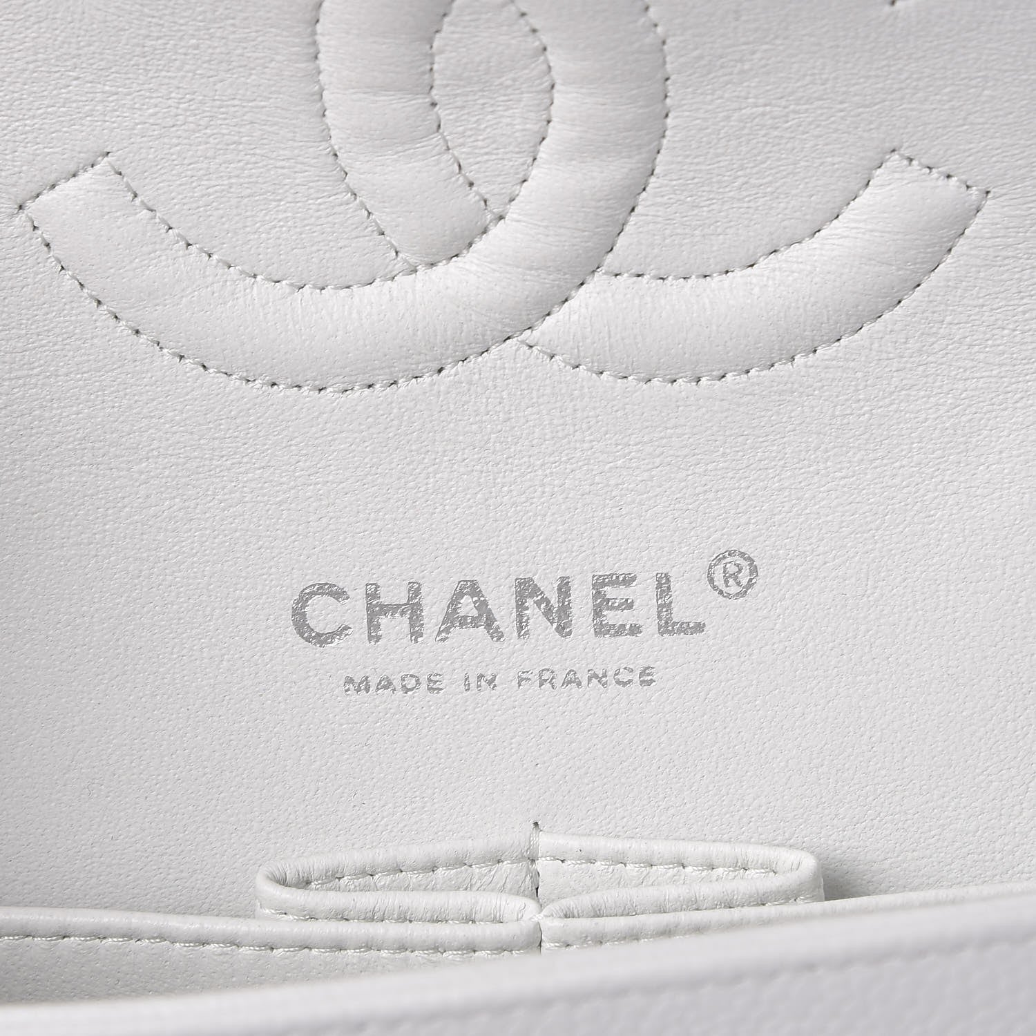 Chanel Caviar Quilted Medium Double Flap White 6 of 7