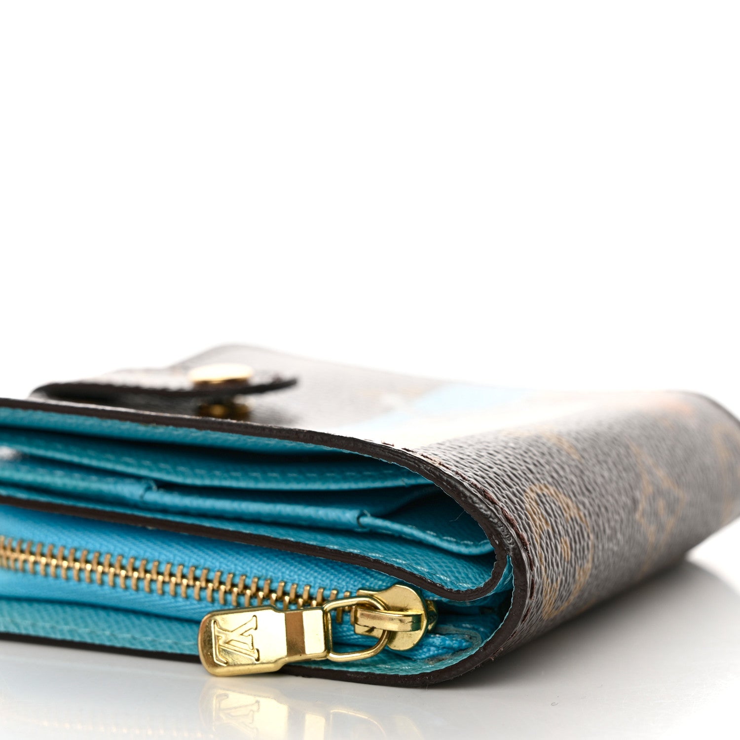 Louis Vuitton Monogram Groom Compact Zip Wallet Blue 10 of 12