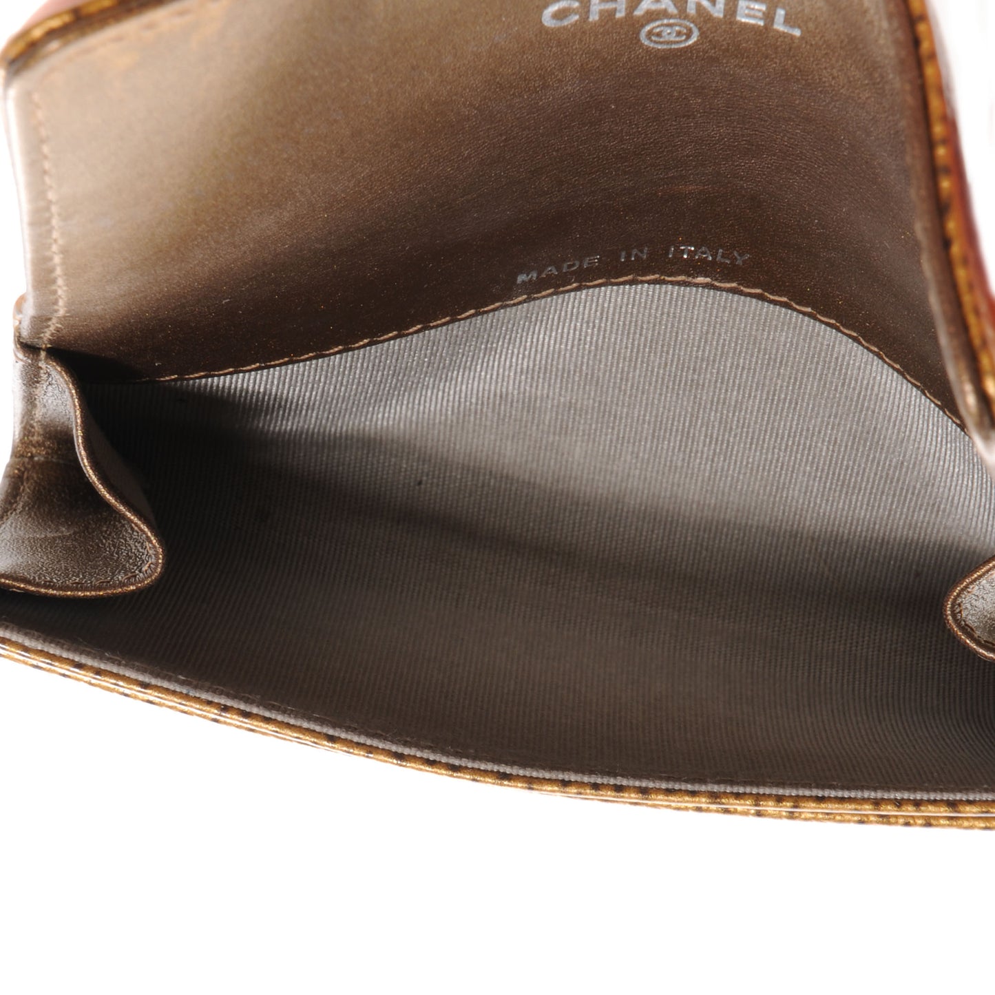 Caviar CC Card Holder Dark Gold
