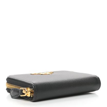 Prada Saffiano Metal Coin Purse Black 4 of 6