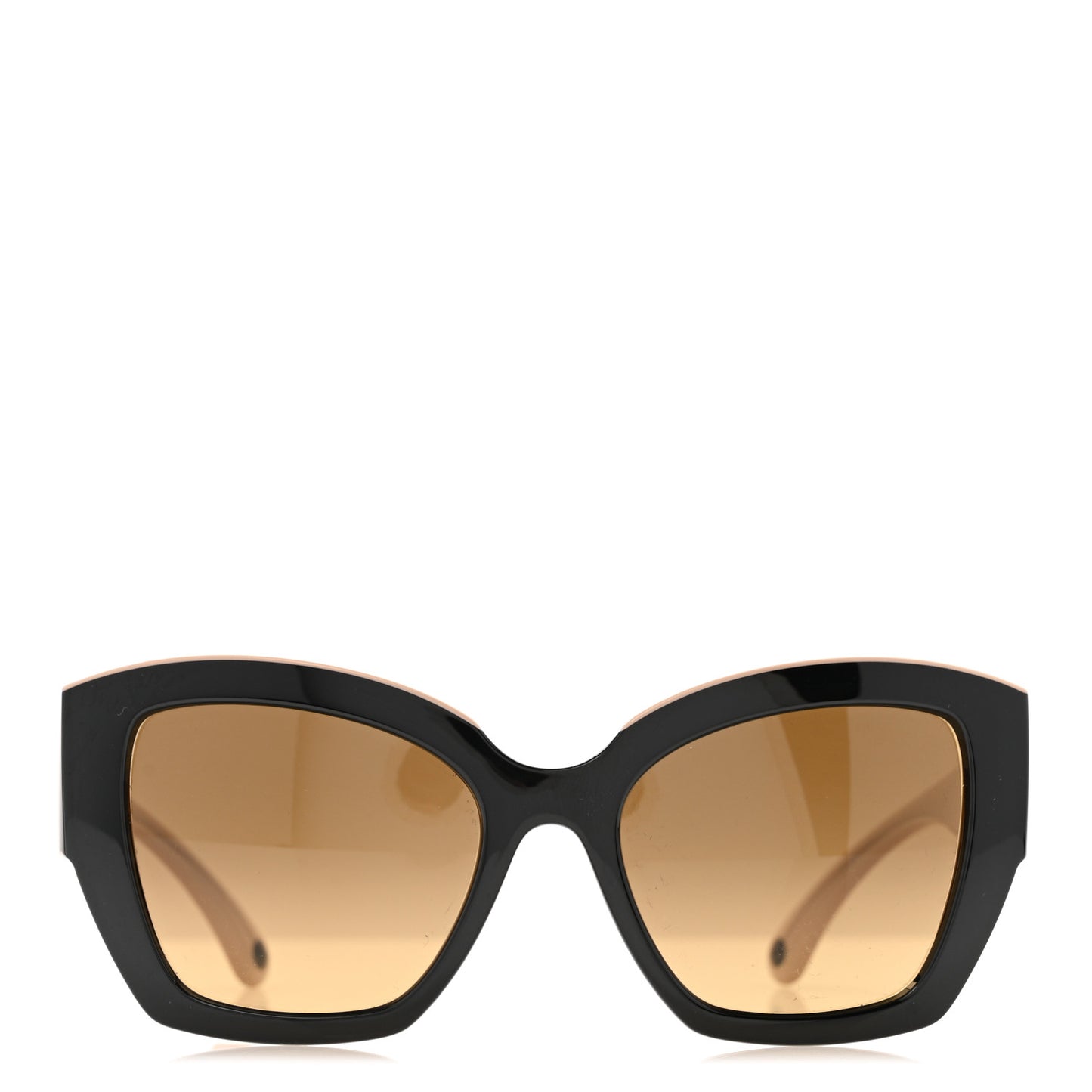 Acetate Square Sunglasses 6058 Black Beige