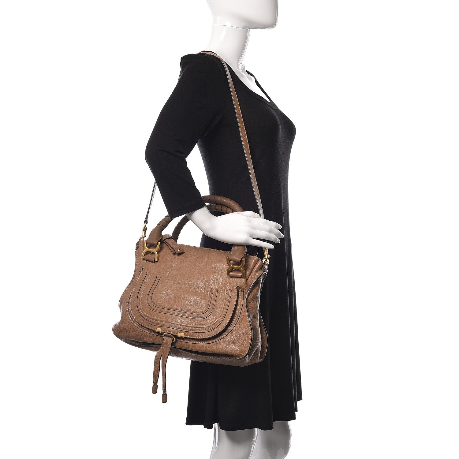Chloe Calfskin Medium Marcie Satchel Nut 2 of 17