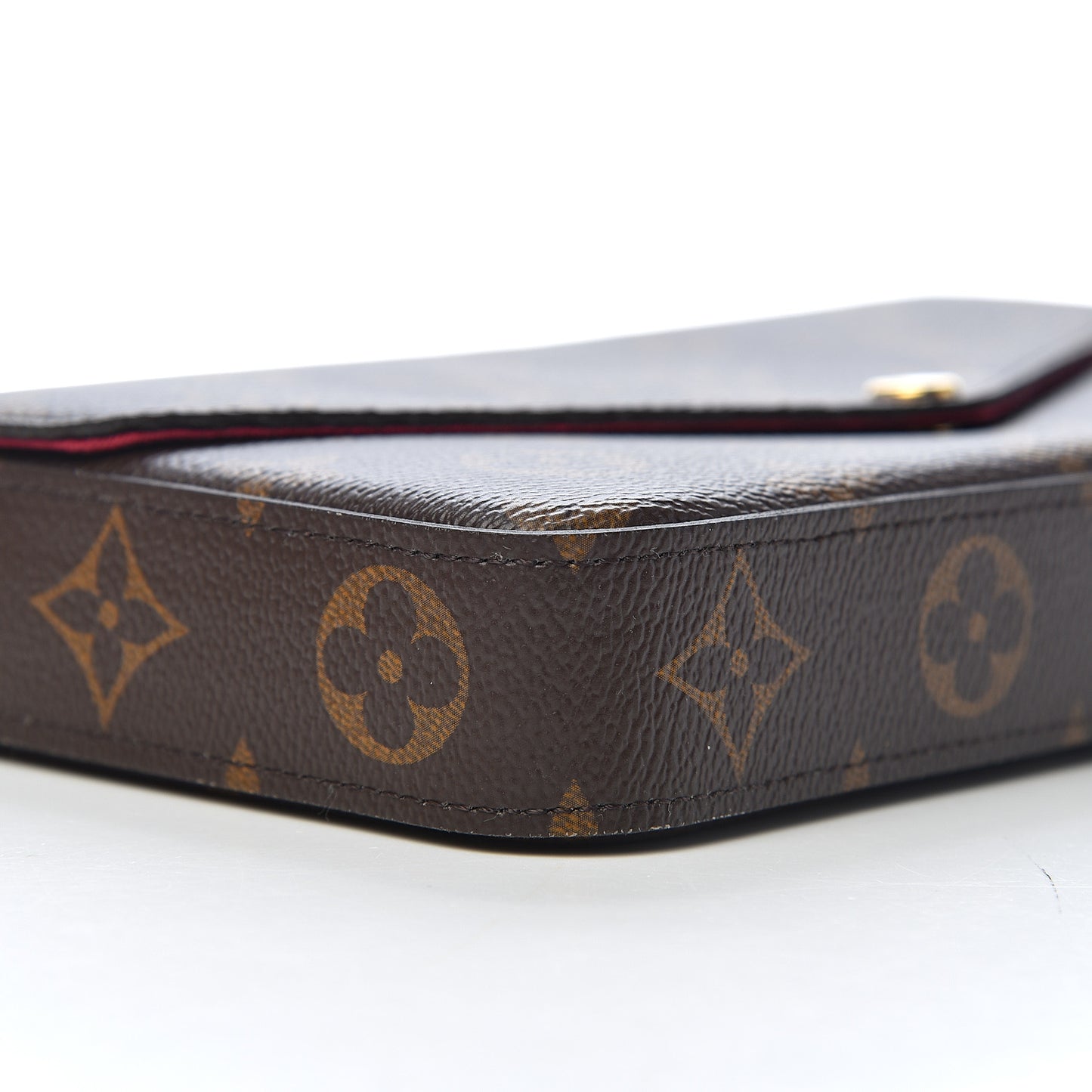 Monogram Pochette Felicie Chain Wallet Fuchsia