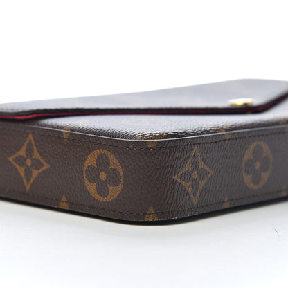 Louis Vuitton Monogram Pochette Felicie Chain Wallet Fuchsia 11 of 18