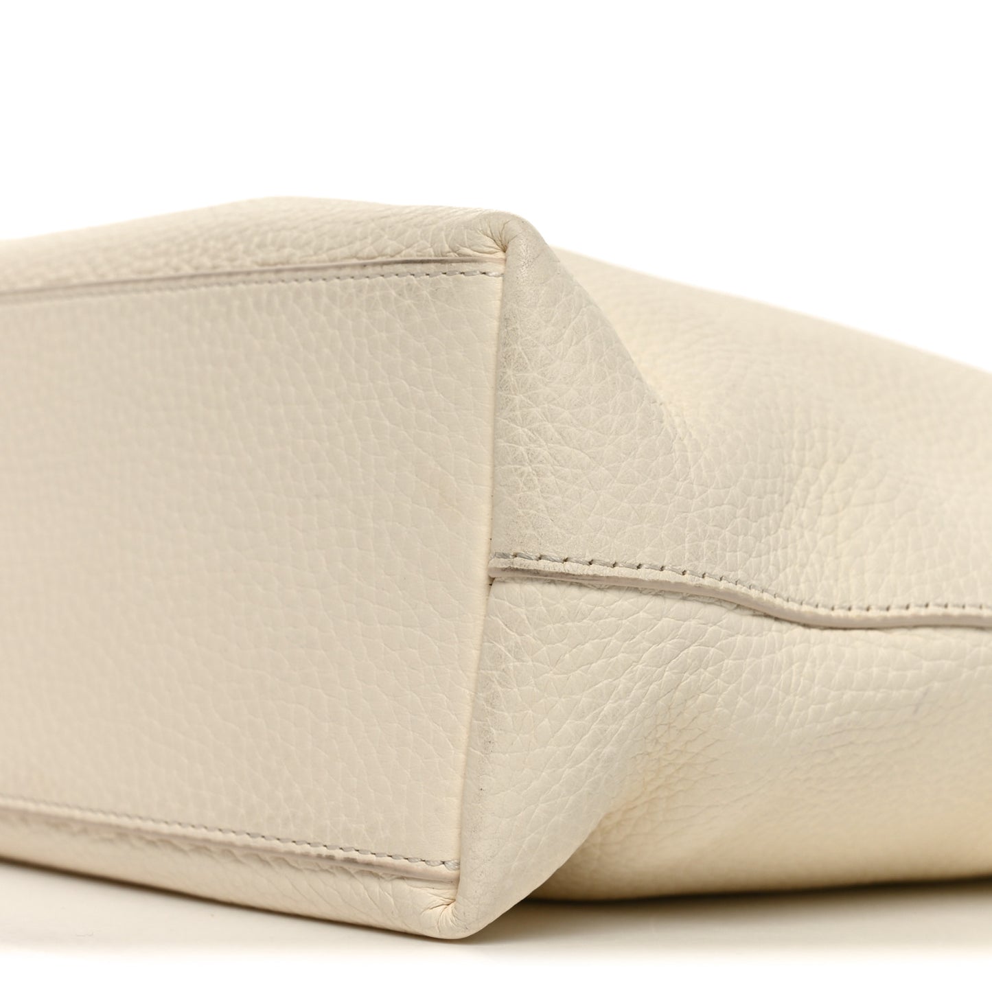 Grained Calfskin Medium Portfolio Tote Ivory