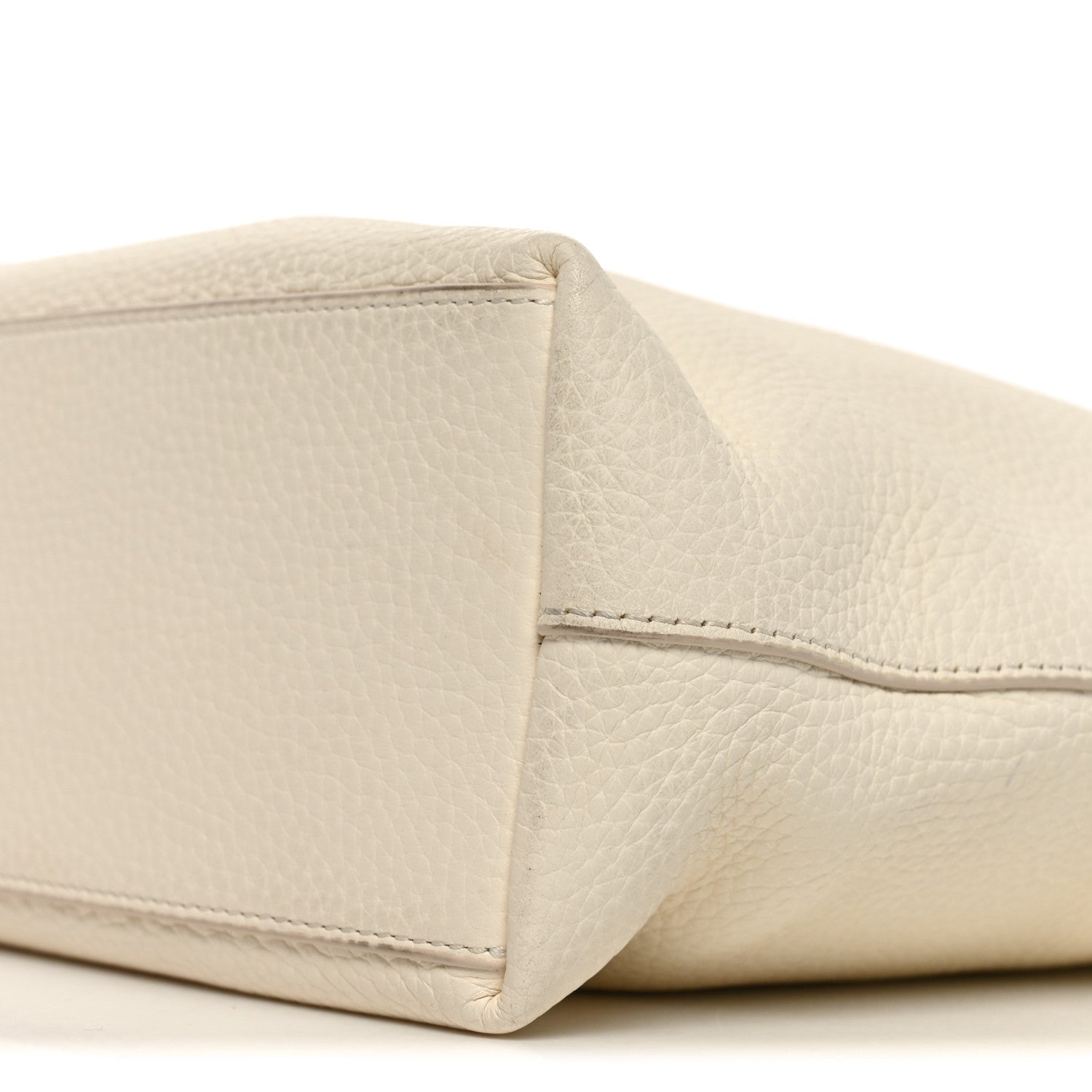 The Row Grained Calfskin Medium Portfolio Tote Ivory 9 of 10