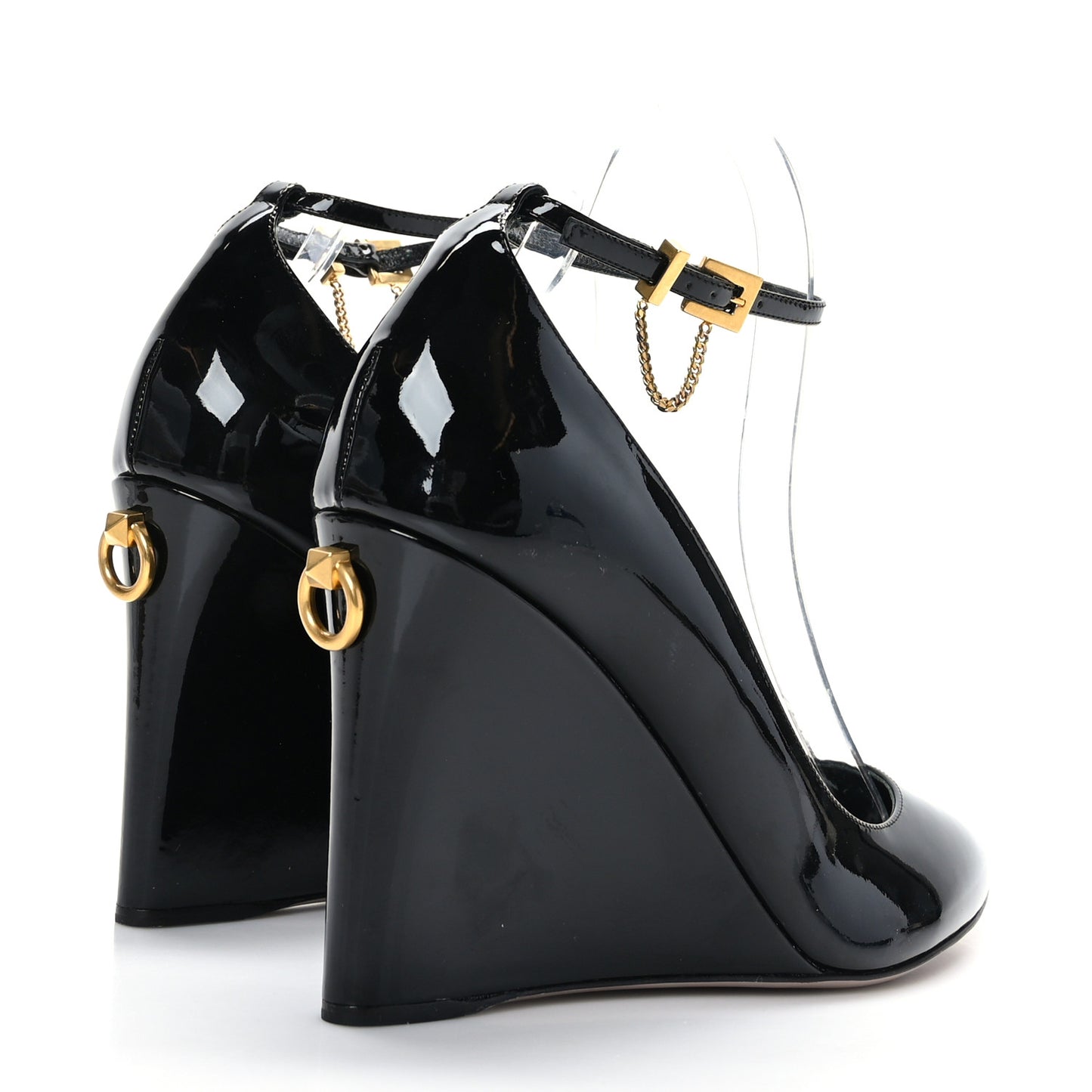 Patent Ringstud Wedges 39 Black