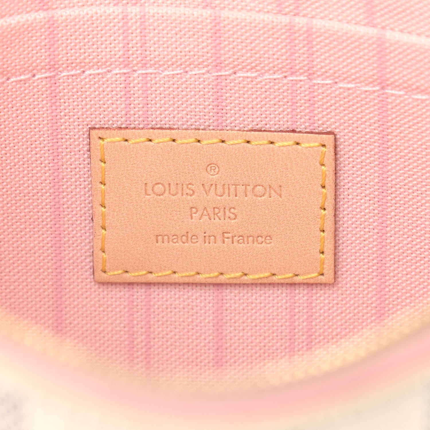 Louis Vuitton Damier Azur Neverfull MM GM Pochette Rose Ballerine 6 of 9