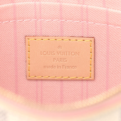 Louis Vuitton Damier Azur Neverfull MM GM Pochette Rose Ballerine 6 of 9