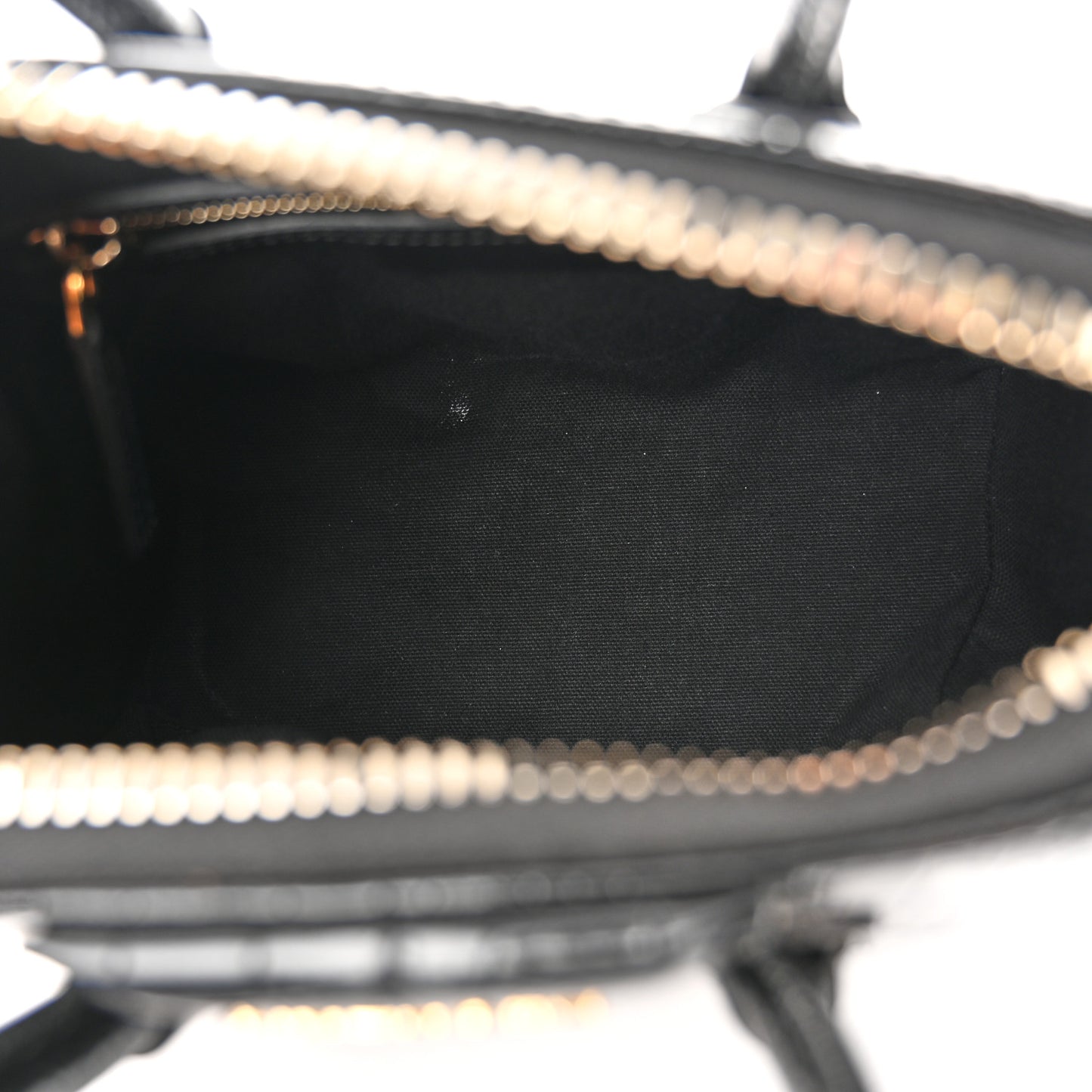 Calfskin Crocodile Embossed Mini Antigona Black