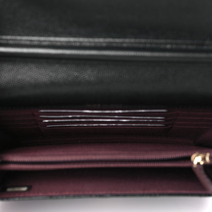 Chanel Caviar Quilted Square Wallet On Chain WOC Black 5 of 10