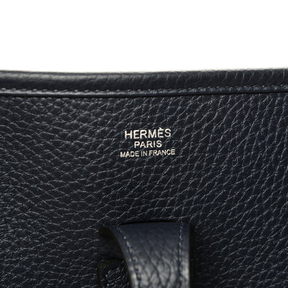 Hermes Taurillon Clemence Evelyne III PM Bleu Nuit 6 of 8