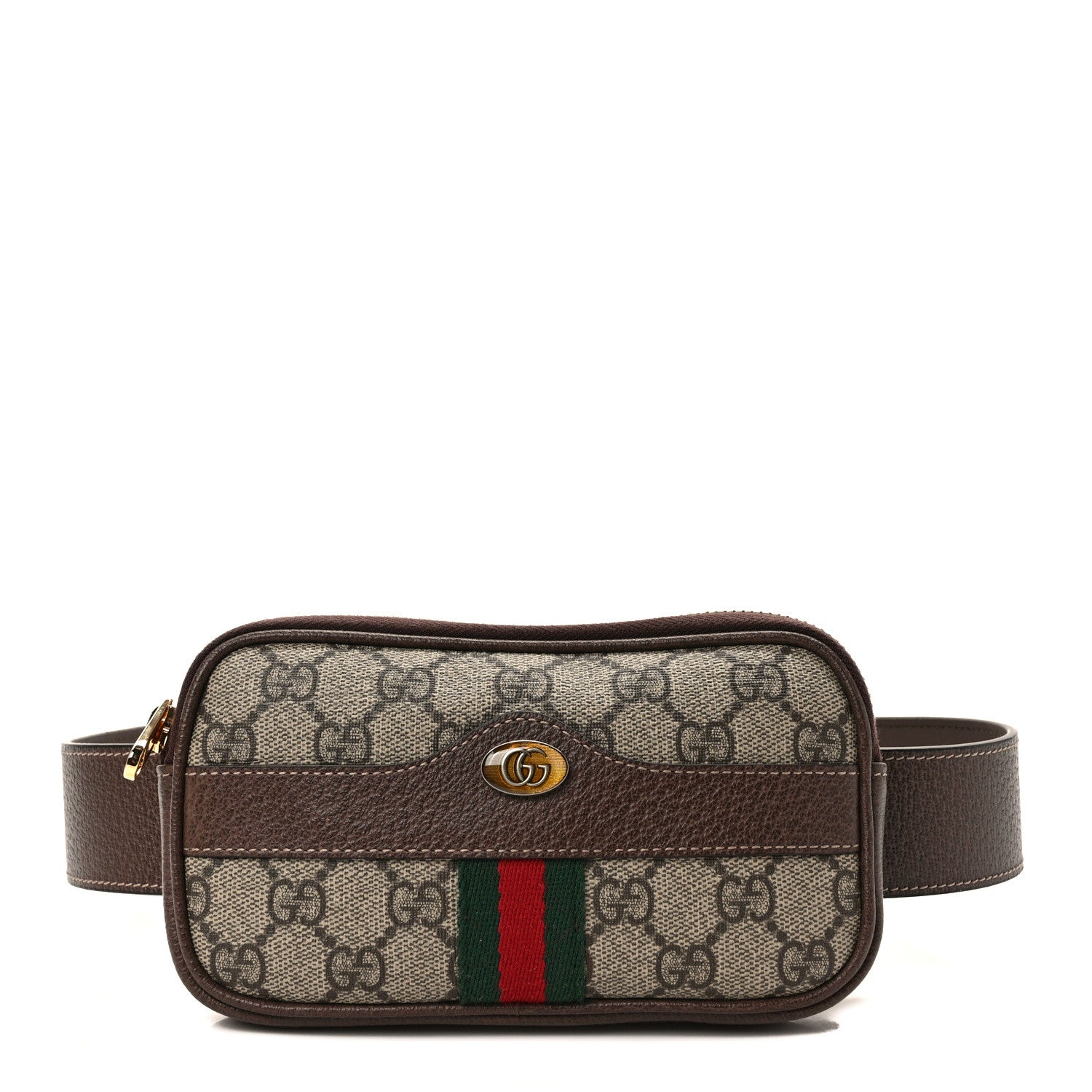 Gucci GG Supreme Monogram Ophidia Belted iPhone Case 85 34 Dark Brown 1 of 9