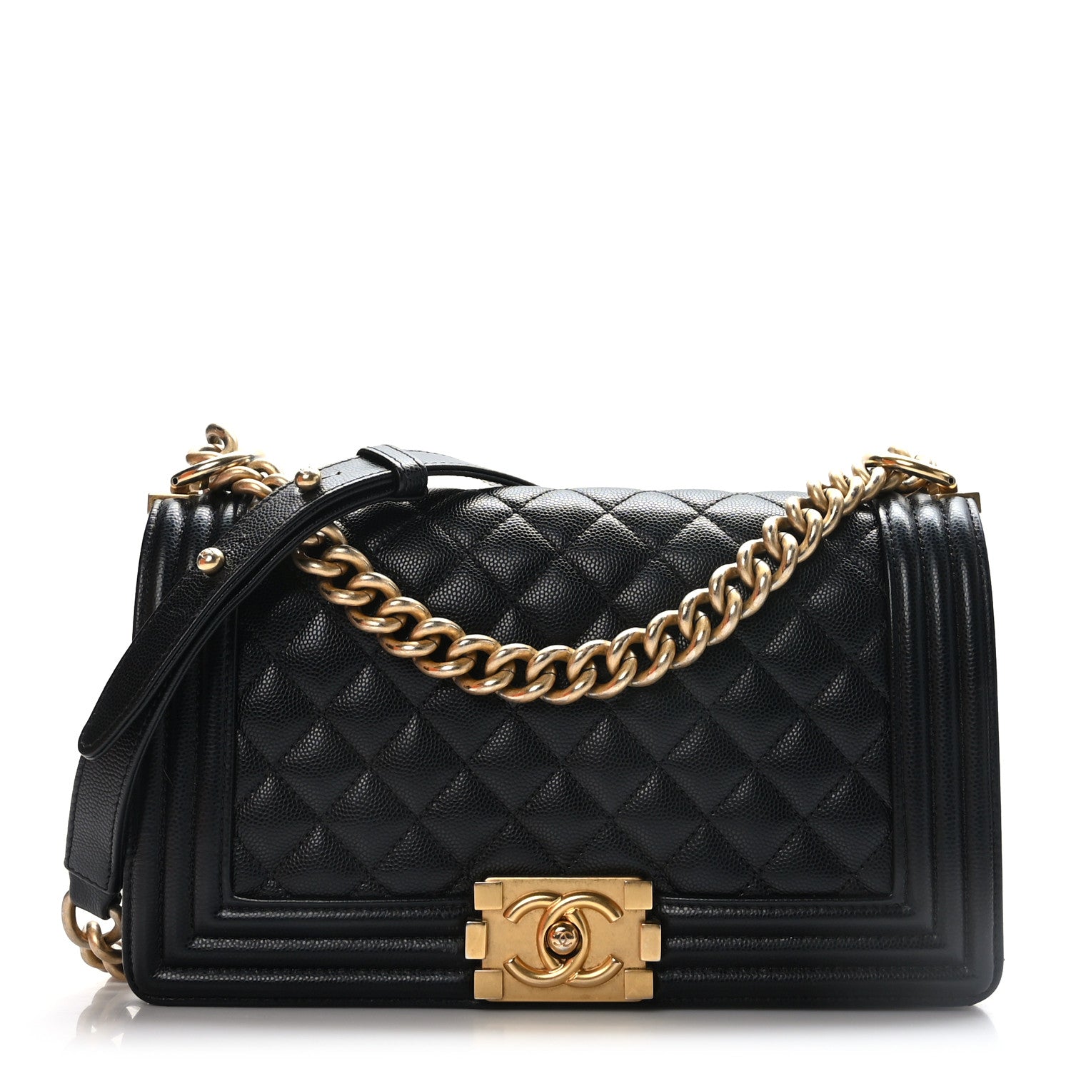 Chanel Caviar Quilted Medium Boy Flap Black 1 of 10