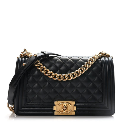Chanel Caviar Quilted Medium Boy Flap Black 1 of 10