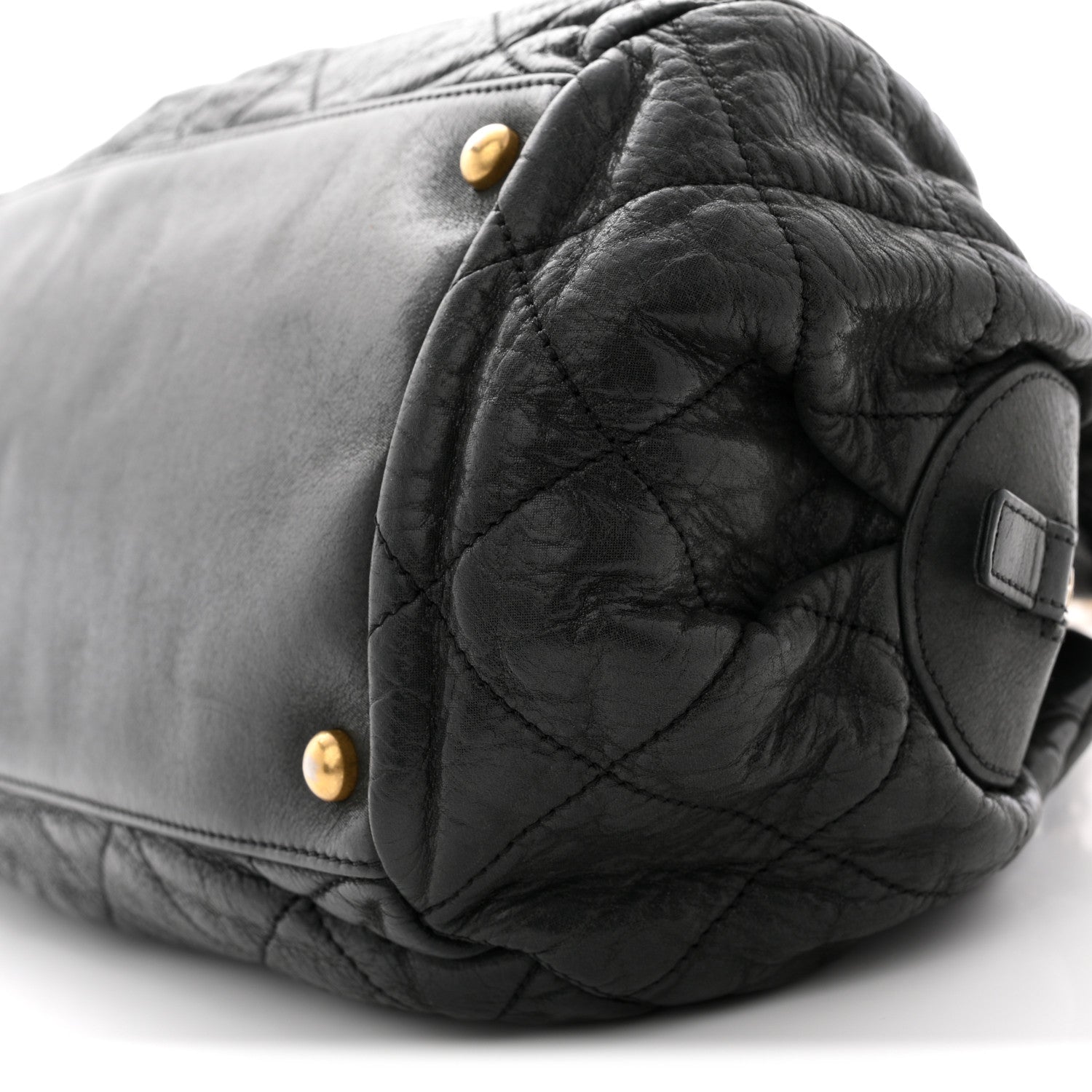 Chanel Iridescent Calfskin Chic Quilt Bowling Bag Black 10 of 12