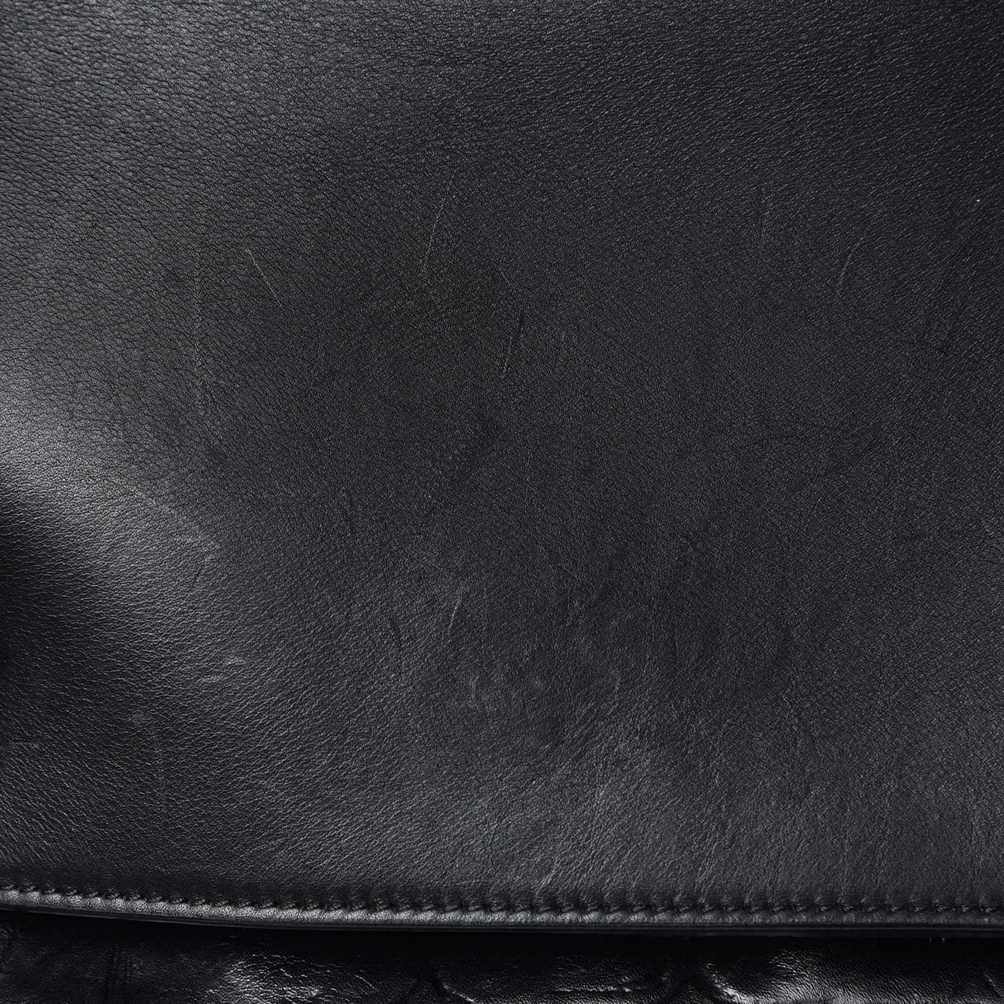 Calfskin Crocodile Embossed Small Belt Bag Black