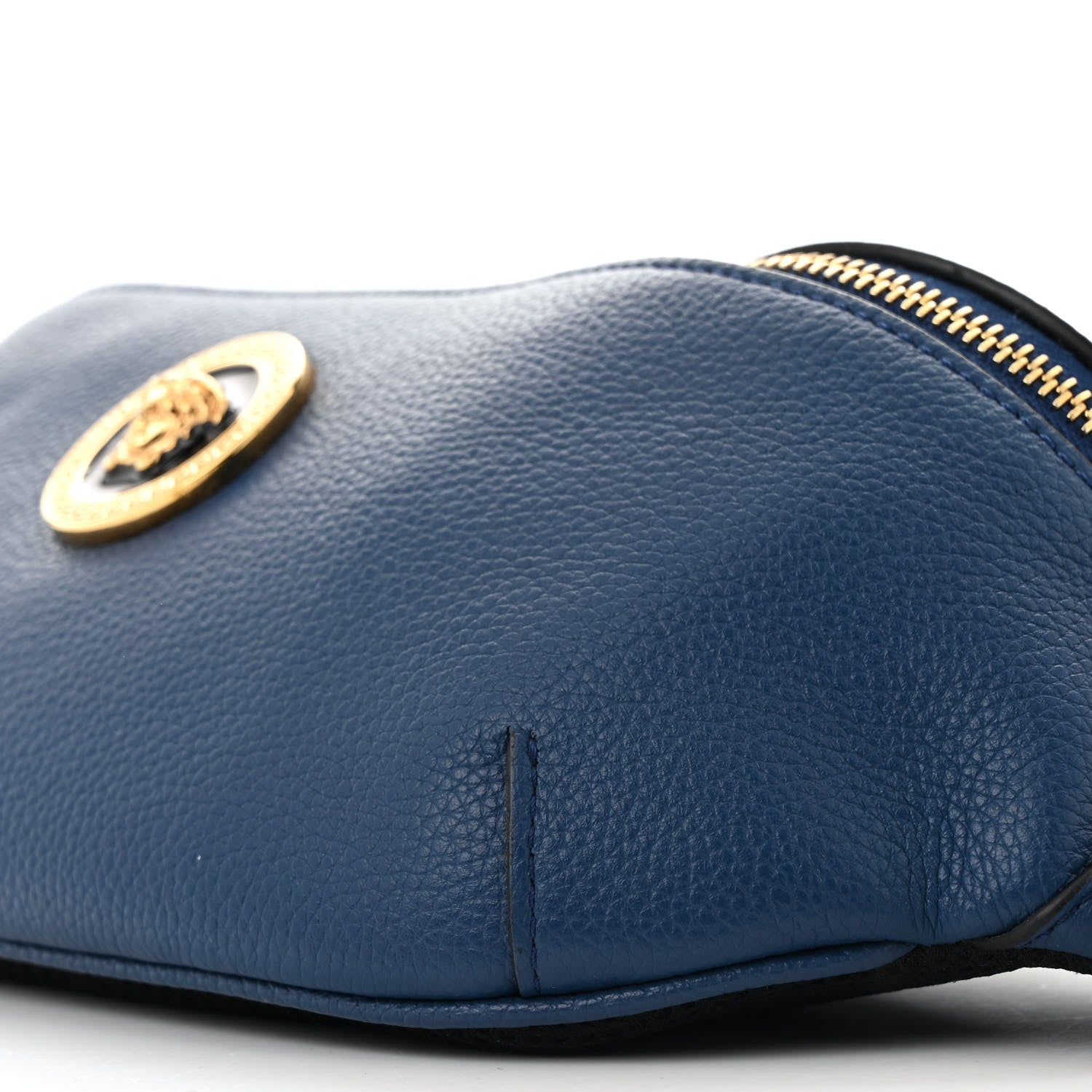 Versace Grained Calfskin Vanitas Medea Belt Bag Blue 10 of 12