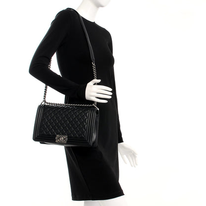 Chanel Lambskin Quilted New Medium Boy Flap Black 2 of 11