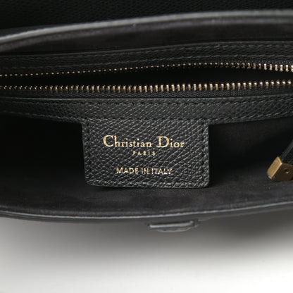 Christian Dior Grained Calfskin Saddle Bag Black 6 of 11