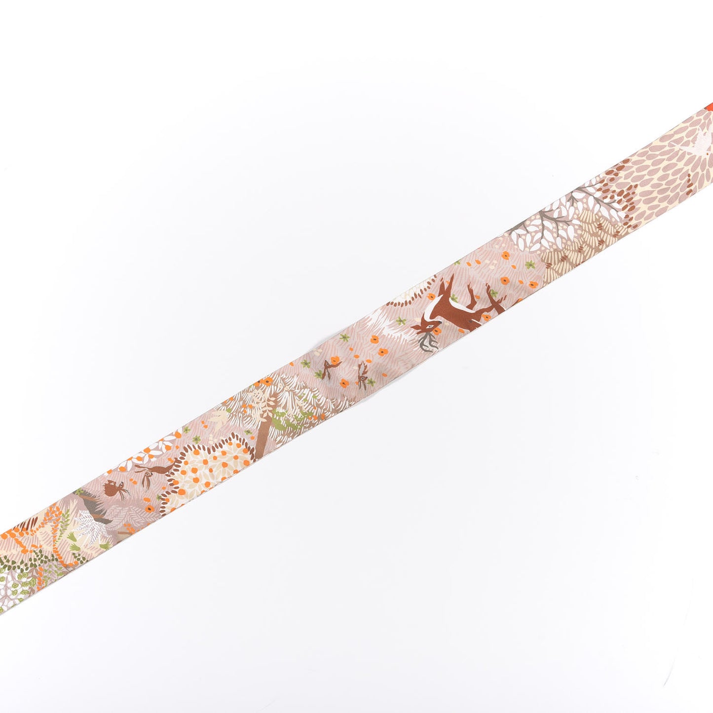 Silk Dans Un Jardin Anglais Twilly Orange Beige Rose Kaki