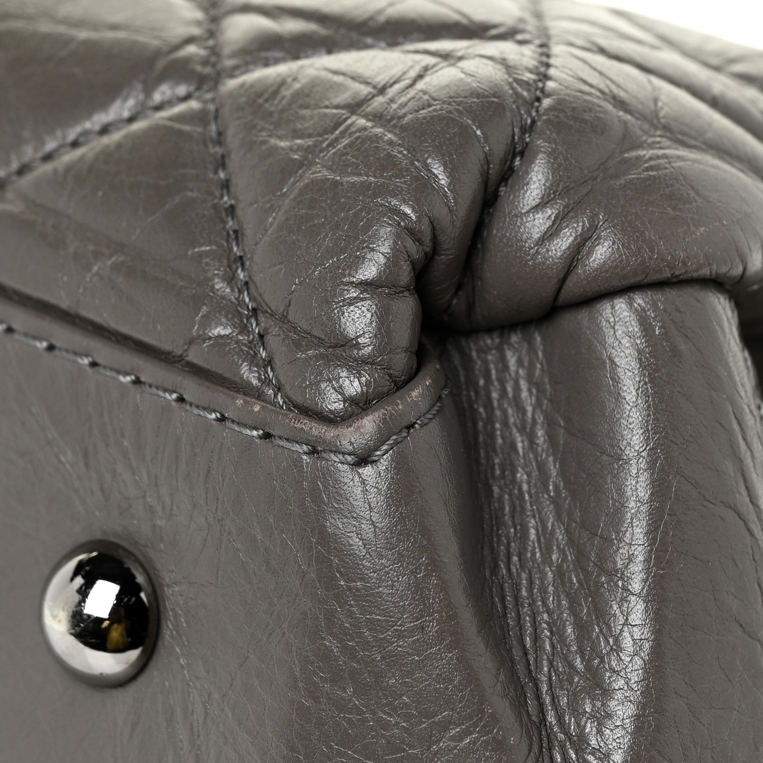 Chanel Aged Calfskin Medium Lady Pearly Flap Grey 10 of 24