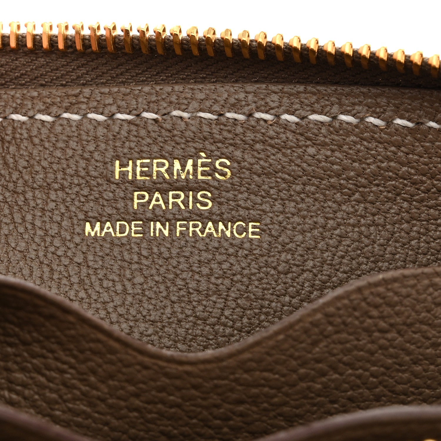 Hermes Evercolor Zipengo Chain D'Ancre Compact Cardholder Etoupe 6 of 8