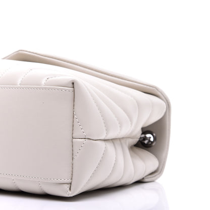 Saint Laurent Calfskin Y Quilted Monogram Small Loulou Chain Satchel Ivory 8 of 8