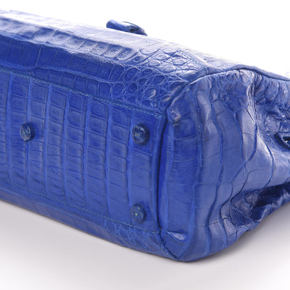 Nancy Gonzalez Crocodile Cristina Satchel Electric Blue 8 of 10