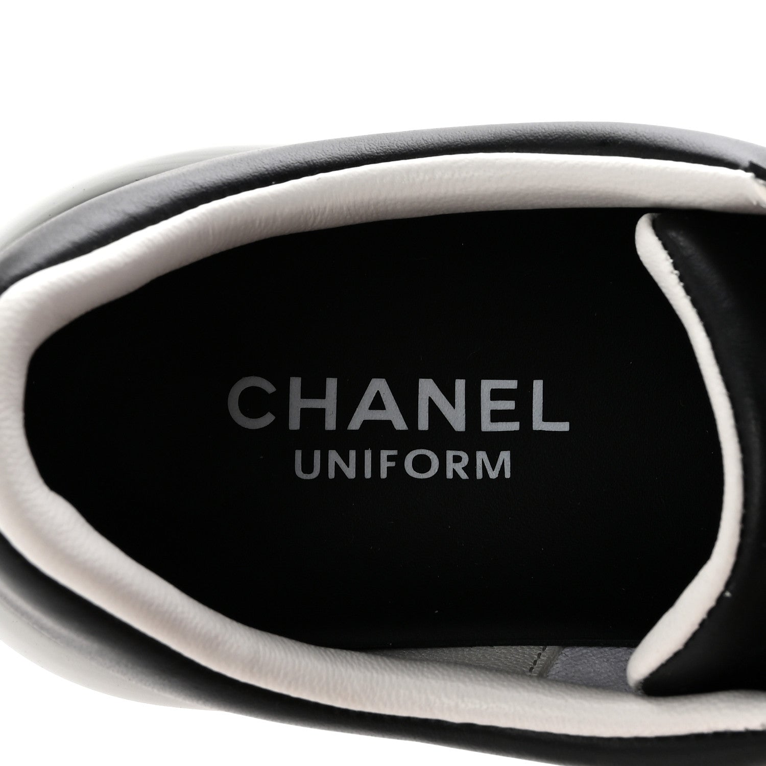 Chanel Calfskin CC Womens Sneakers 35.5 Black 9 of 10