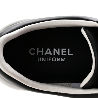Chanel Calfskin CC Womens Sneakers 35.5 Black 9 of 10
