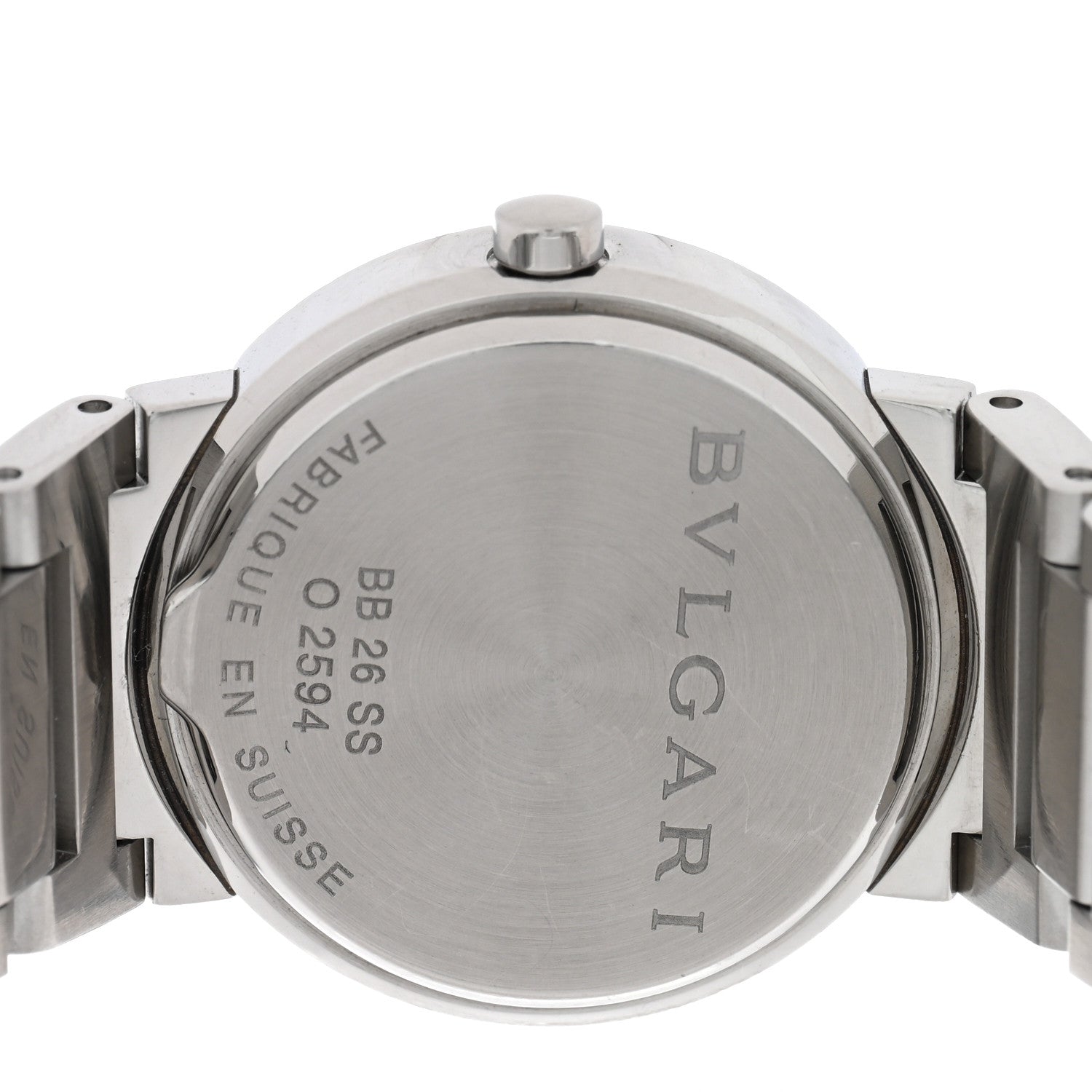 Bulgari Stainless Steel Pink Mother of Pearl 26mm Quartz Watch 4 of 4
