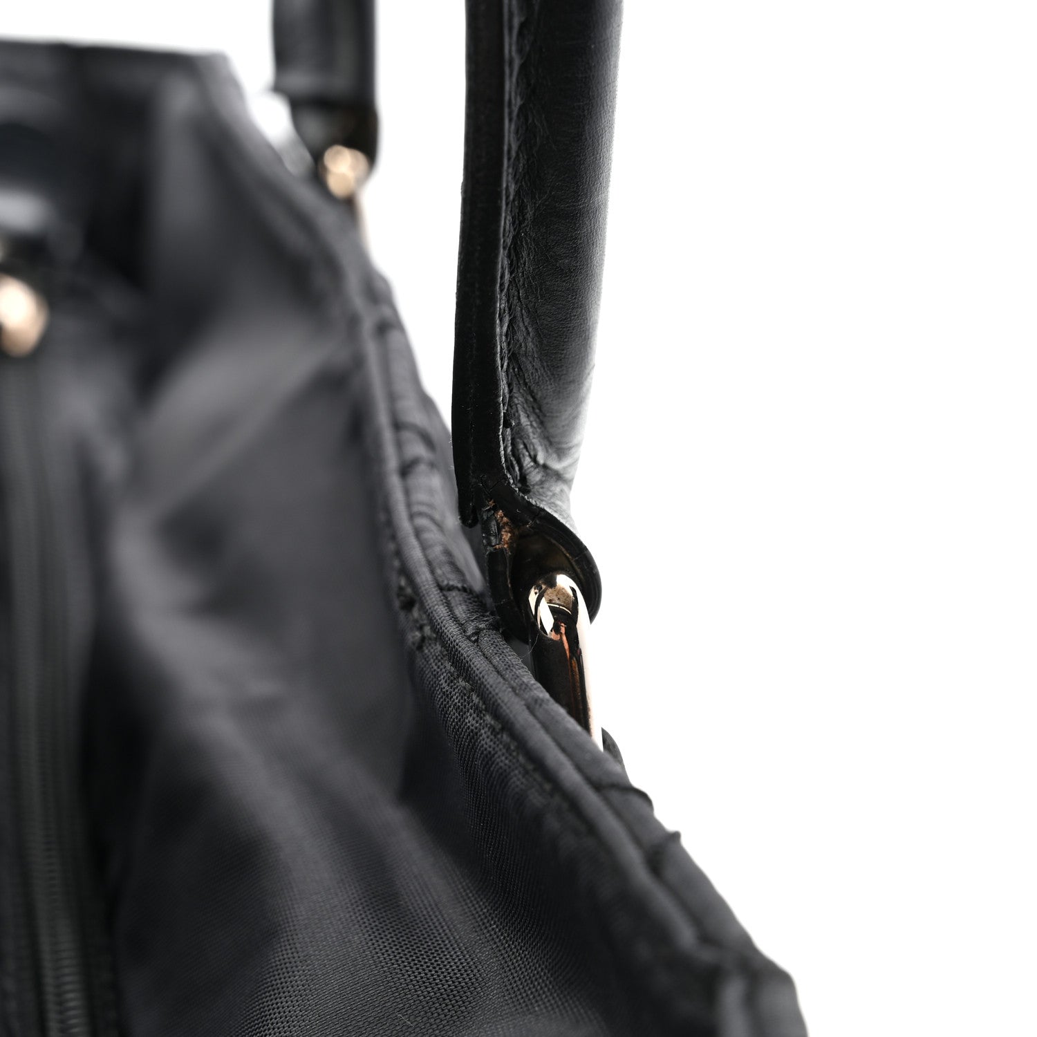 Chanel Nylon Calfskin Quilted CC Paris New York Tote Bag Black 12 of 12