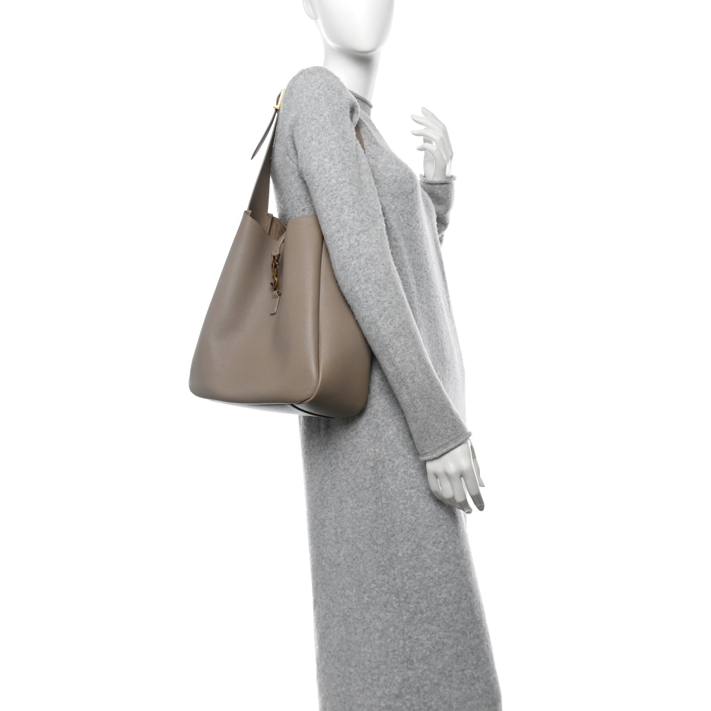 Supple Calfskin Large Le 5 A 7 Soft Hobo Dusty Grey