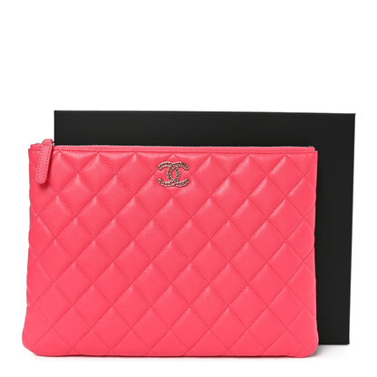 Chanel Caviar Quilted Medium Cosmetic Case Pink 8 of 8