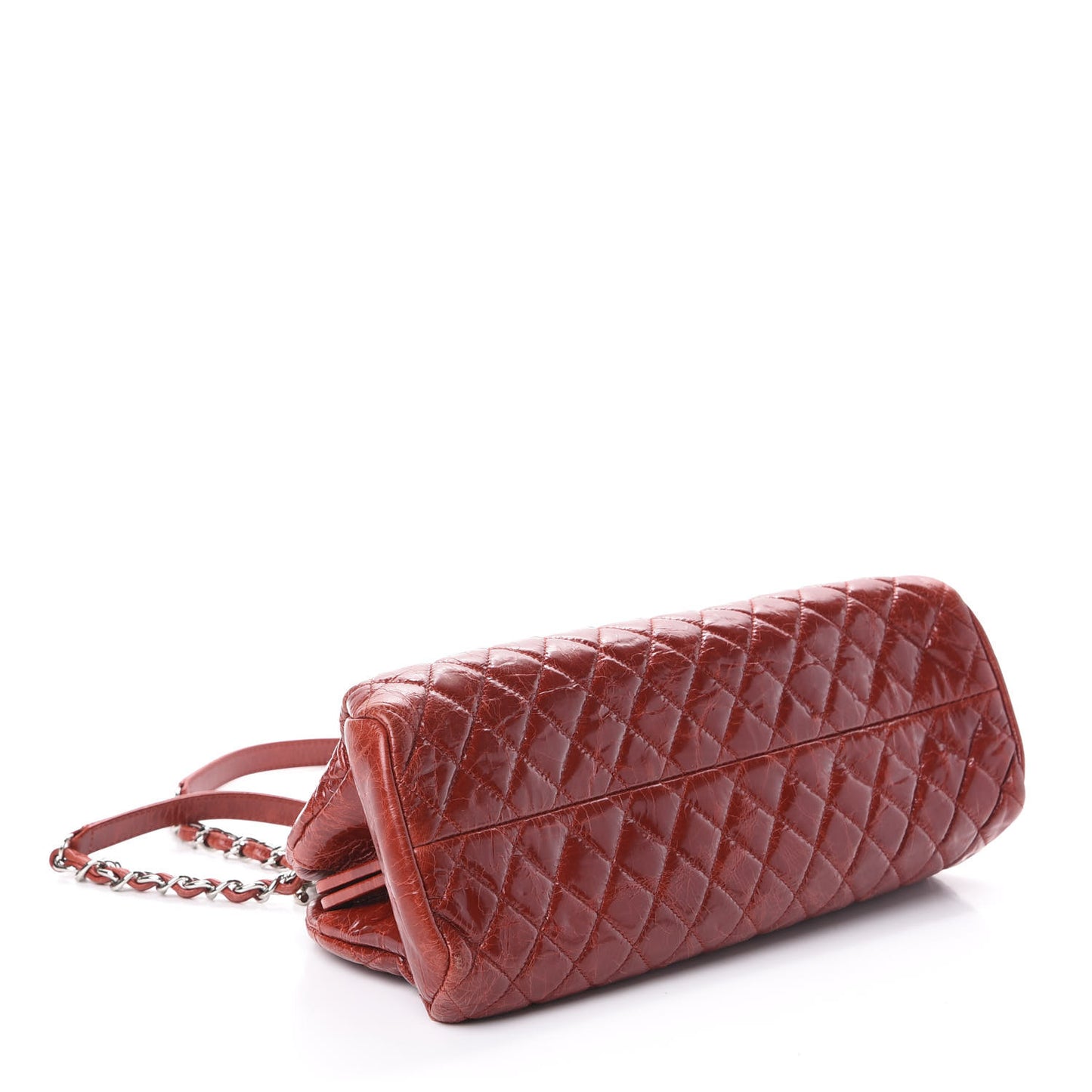 Glazed Calfskin Quilted Medium Just Mademoiselle Red