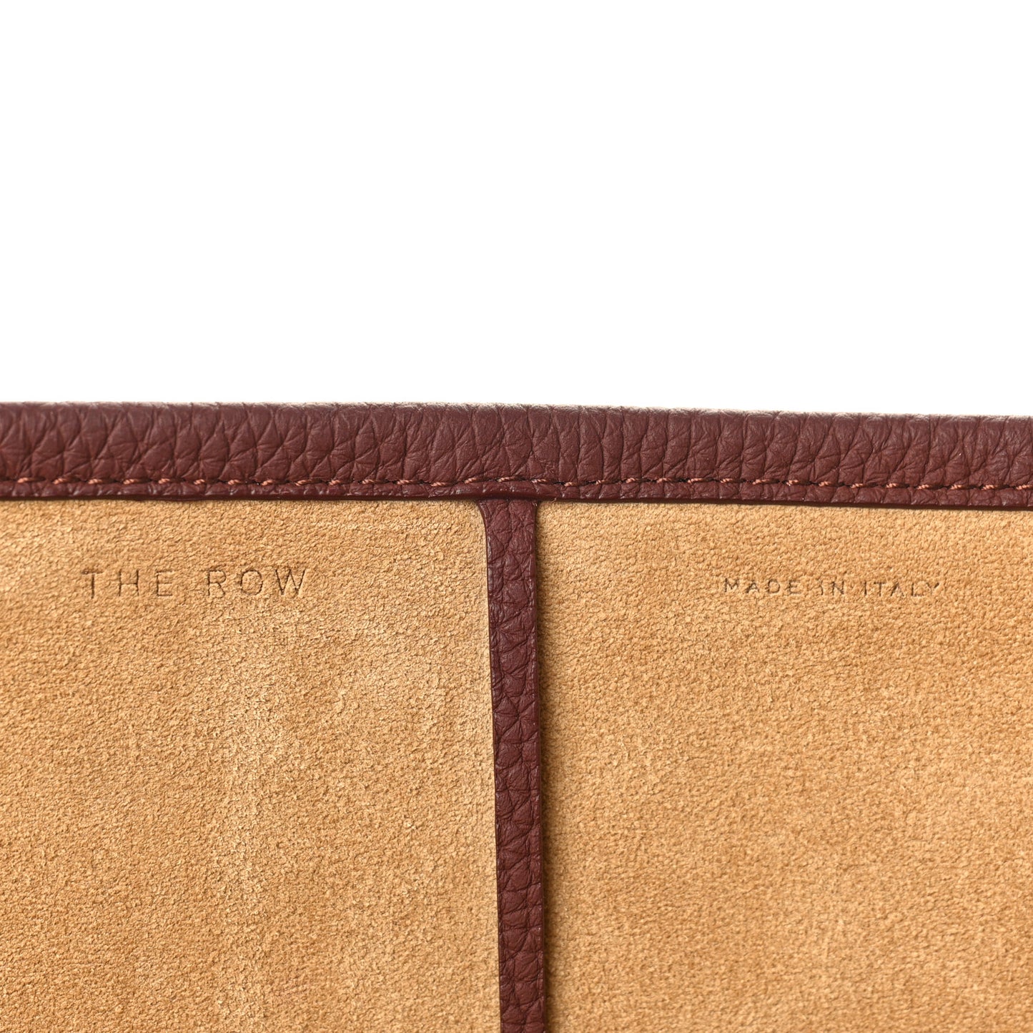 Grained Calfskin Large N/S Park Tote Burnt Red