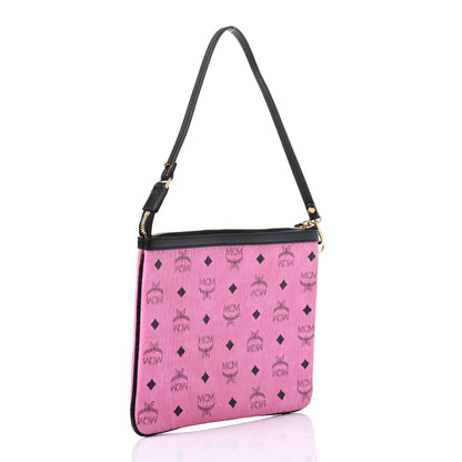 MCM Visetos Liz Shopper Tote Pouch Pink 2 of 4