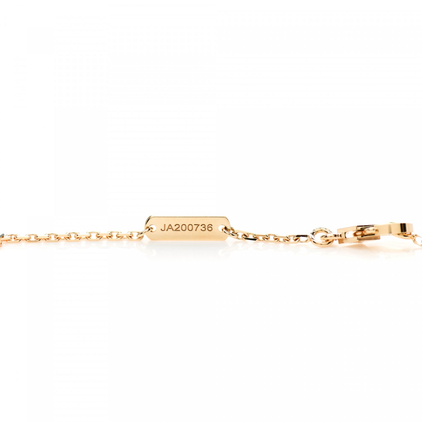 18K Yellow Gold Diamond Vintage Alhambra Pendant Necklace