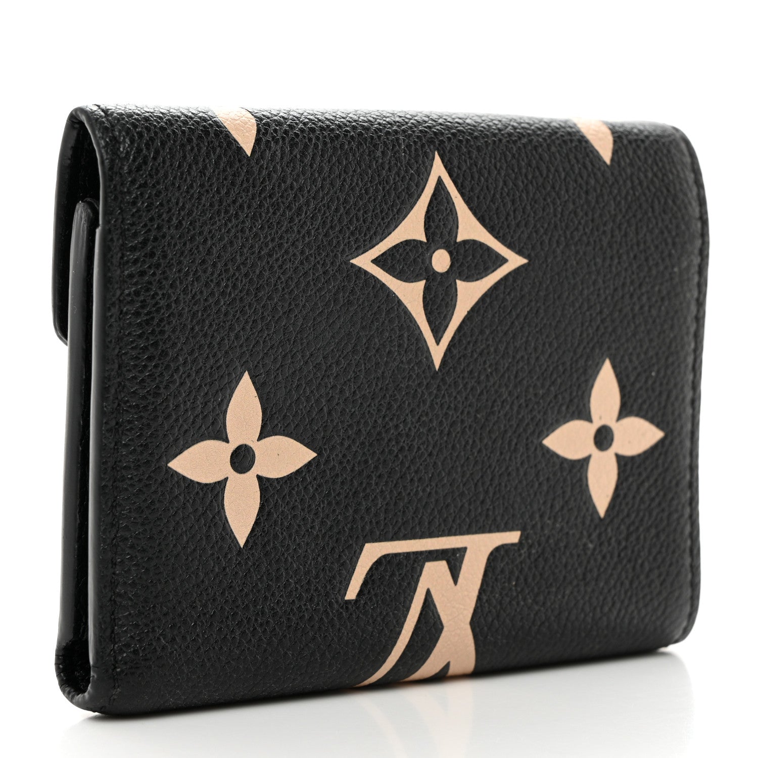 Louis Vuitton LOUIS VUITTON Empreinte Monogram Giant Victorine Wallet Black Beige 3 of 6