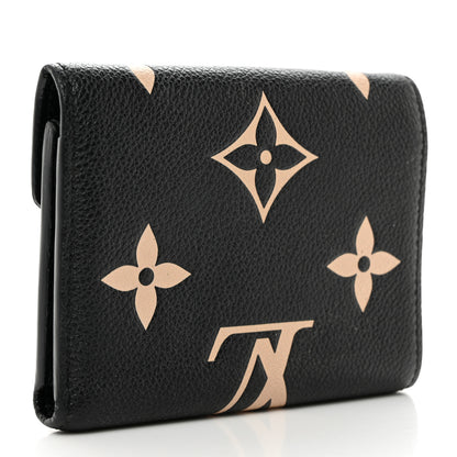 Louis Vuitton LOUIS VUITTON Empreinte Monogram Giant Victorine Wallet Black Beige 3 of 6