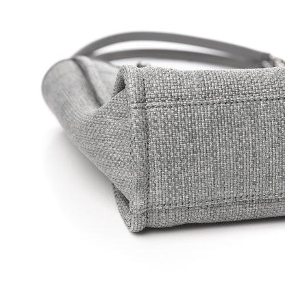 Chanel Straw Raffia Mini Deauville Tote Grey 7 of 9