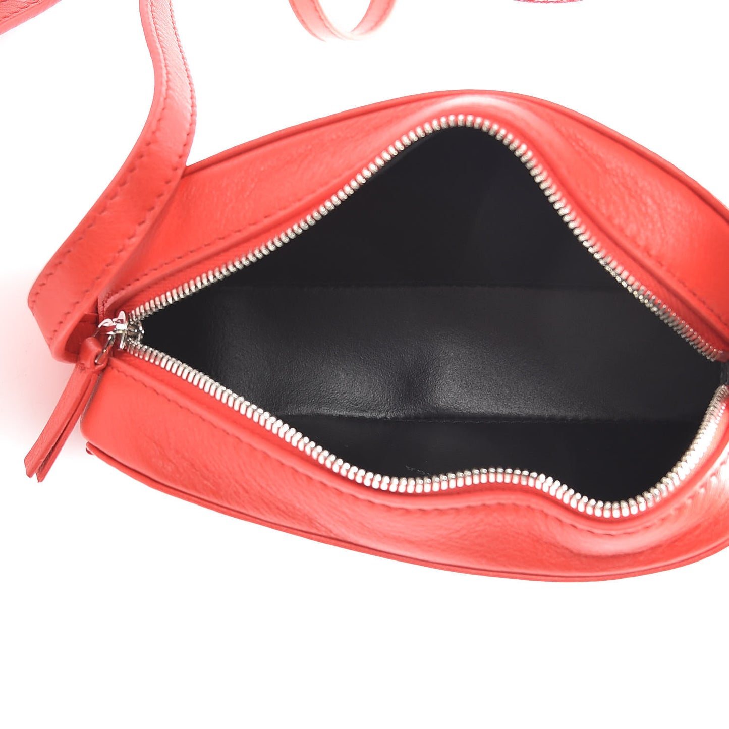 Smooth Calfskin Logo XS Everyday Camera Bag Vivid Red Black