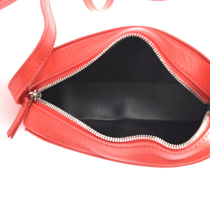 Balenciaga Smooth Calfskin Logo XS Everyday Camera Bag Vivid Red Black 7 of 10
