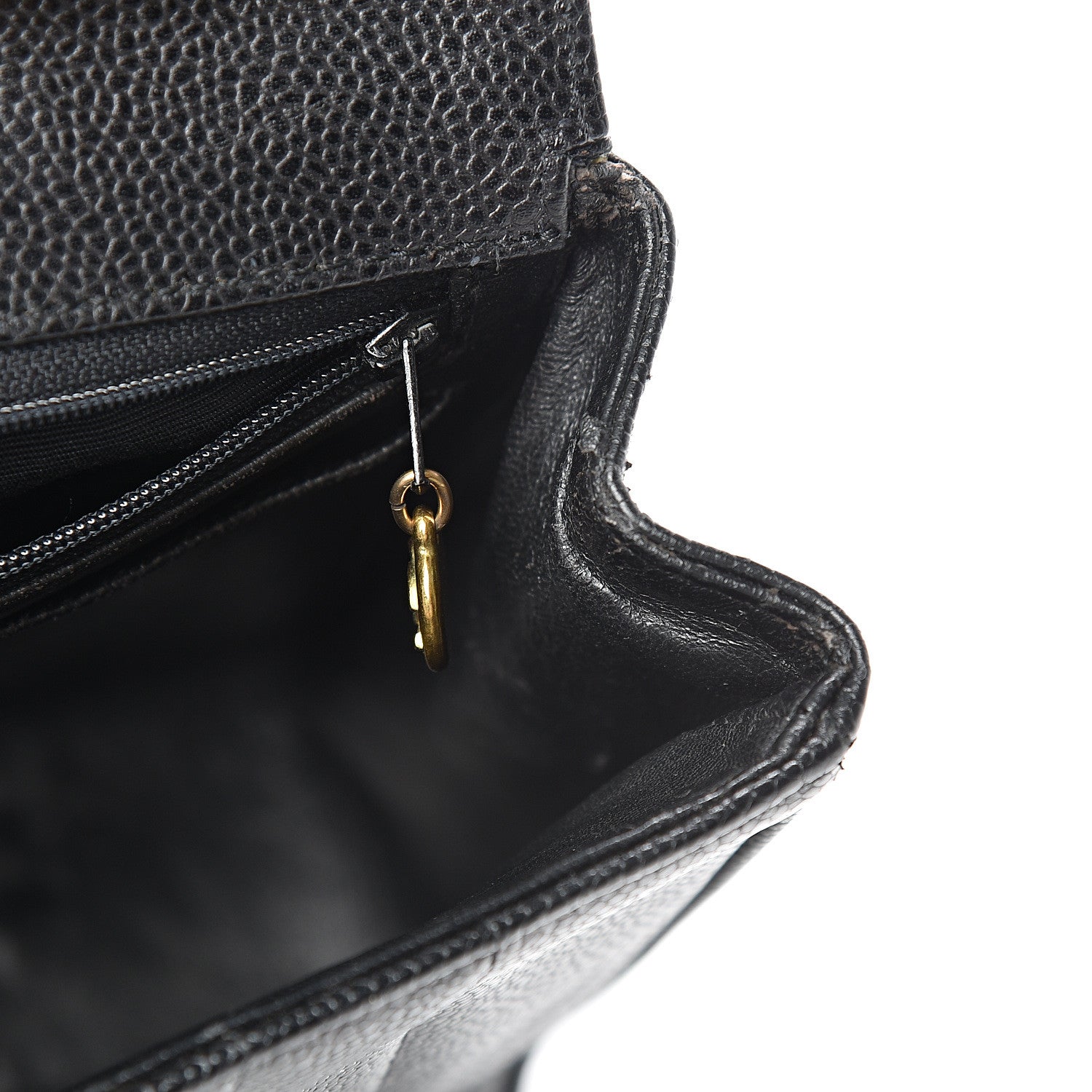 Chanel Caviar Vertical Quilted Jumbo Single Flap Black 17 of 19