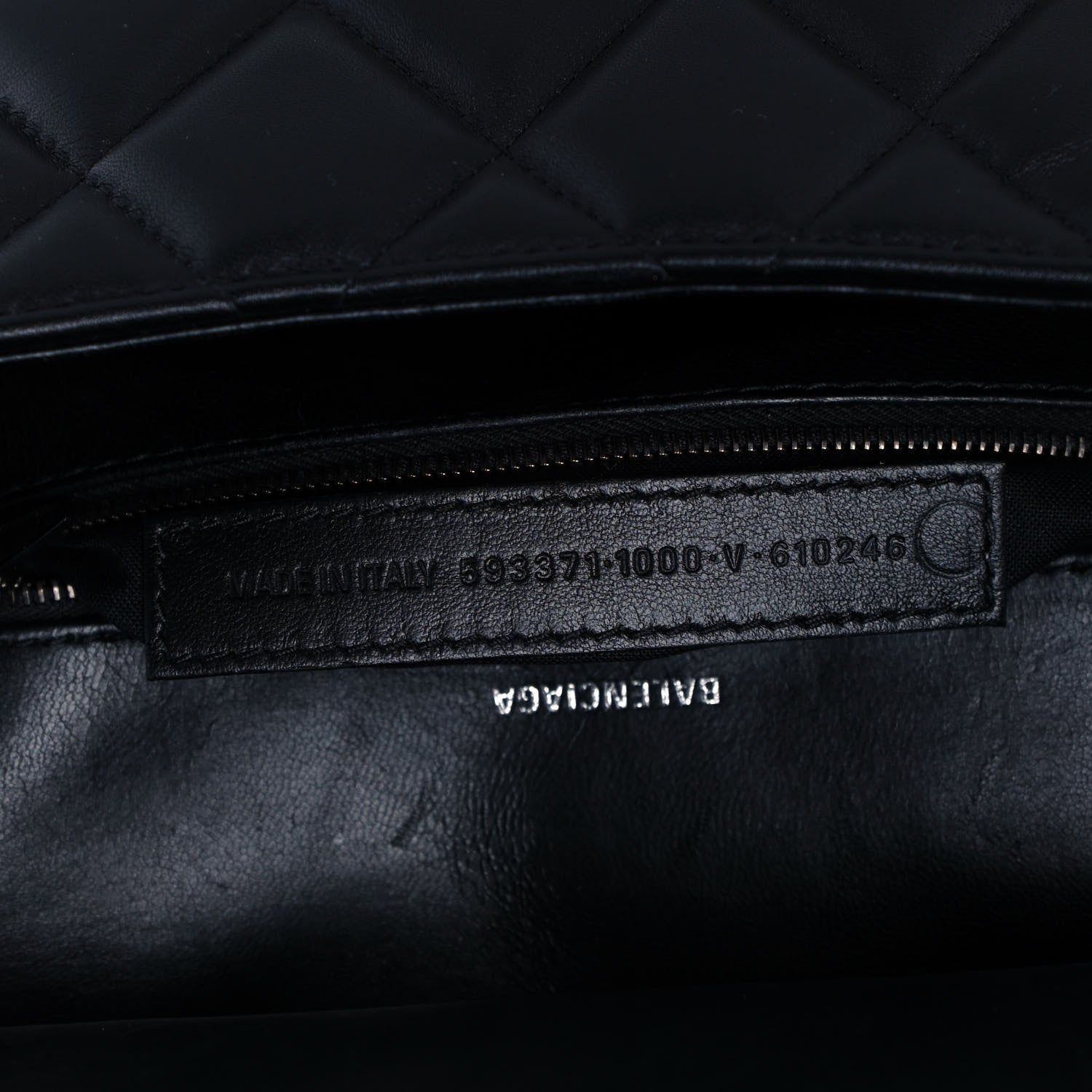 Balenciaga Nappa Calfskin Quilted Medium Touch B Shoulder Bag Black 7 of 11